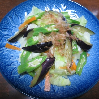 オクラと茄子の野菜炒め